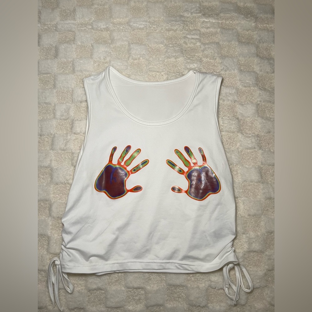 White crop top